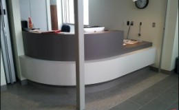 Curved Laminate Reception Desk